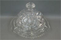 M’burg Ohio Star Covered Butter Dish – Crystal