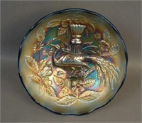5 ½” M’burg Peacock Ind. Ice Cream Bowl – Blue