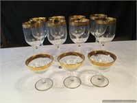 Gold Rimmed Glassware set-France