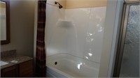 Max Acrylic Tub Shower 60x33 - shower curtain rod