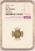 1862/1 Three Cent Silver.
