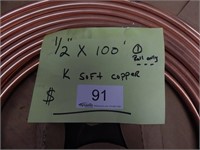 1/2" x 100' K soft copper