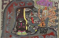 "KEEP FRESH BRO" GRAFFITI ART ON PANEL