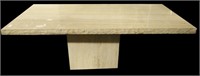 WELL-PROPORTIONED LIMESTONE DINING TABLE