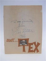 Tex Ritter Autographed Promotional Brochure