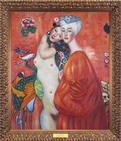 Giclee, After Gustav Klimt, "Girlfriends"