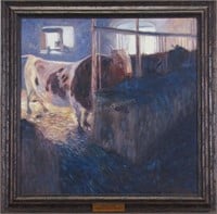 Giclee, After Gustav Klimt, "Cows in a Stall"