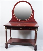 FRENCH EMPIRE STYLE DRESSING  MIRROR & TABLE