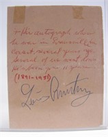 Louis Armstrong Autograph