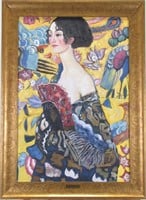 Giclee, After Gustav Klimt, "Lady with Fan"