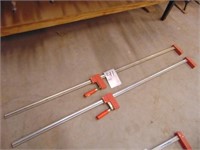 (2) Bessey 5 foot bar clamps like new