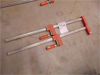 (2) Bessey 3 foot bar clamps like new