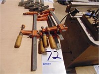 (4) Jorgensen bar clamps (3) 6" (1) 12"