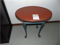Oval distressed wood table