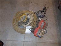Lot of work lights and extension cords