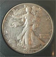 1938 Walking Liberty Circulated Half Dollar