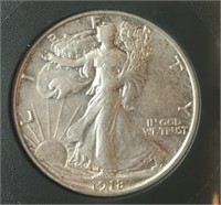 1918 Walking Liberty Circulated Half Dollar