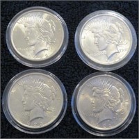 1922 Peace Silver Dollars (X4)