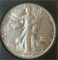 1934 Walking Liberty Circulated Half Dollar