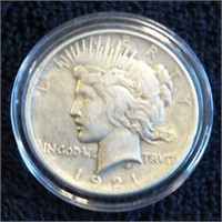 1921 XF Peace Silver Dollar
