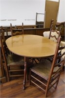 Dining Table w/ 4 Ladderback Chairs