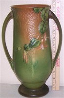 ROSEVILLE 903-13 DOUBLE HANDLED VASE. 12 1/4"T