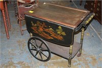 Antique Mahg. Tea Cart w/ removable tray