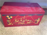 Vintage circus toy chest