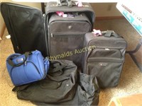 3PC black travel set, hard case suitcase