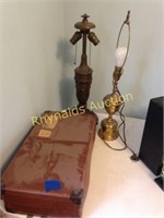 old lamps, storage box