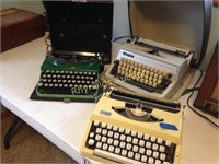 3 vintage typewriters