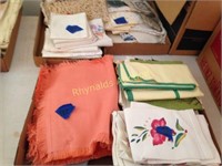 (4) flats placemats, dish towels, dollies, more