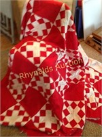 Red - hand stitched quilt