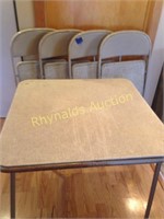 card table w/4 chairs