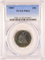 Choice Proof 1880 Seated Quarter.