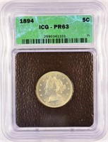 Key 1894 Proof Liberty Nickel.