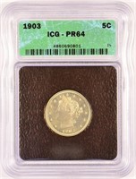 Value Graded 1903 Choice Liberty Nickel.