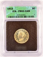 Cameo Proof 1912 Liberty Nickel.