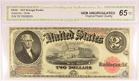 A Fourth Gem 1917 $2.00 Legal Tender Note.