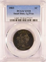 Certified 1803 Large Cent.