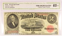 A 2nd Gem 1917 $2.00 Legal Tender Note.