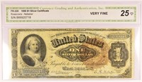 1886 $1.00 Silver Certificate.