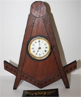 Arts & Crafts Masonic Clock-Working