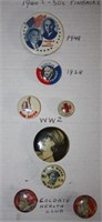 Lot Vintage Pin Back Buttons