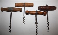 4 Antique Corkscrews