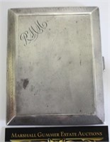 Sterling Silver Cigarette Case Gold Wash Interior