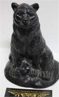 Carved Bear from Coal