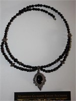 Sterling Silver and Onyx Choker
