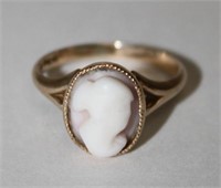 10kt Gold Late Victorian Cameo ring