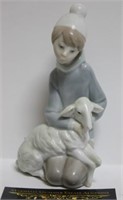 Lladro Figurine Boy w/Lamb